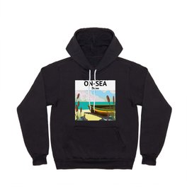 Bigbury-on-Sea Devon Seaside travel poster Hoody