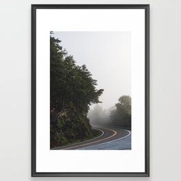 Roadway in Georgia #fog #nature #scene Framed Art Print | Mountain, Street, Travel, Danger, Lane, Smoke, Asphalt, Cold, Mystery, Road 