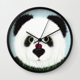 The Panda Bear And His Visitor Wall Clock