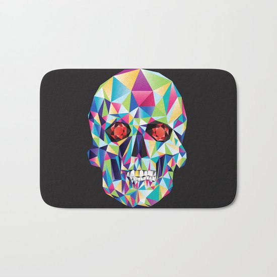 Geometric Candy Skull Bath Mat