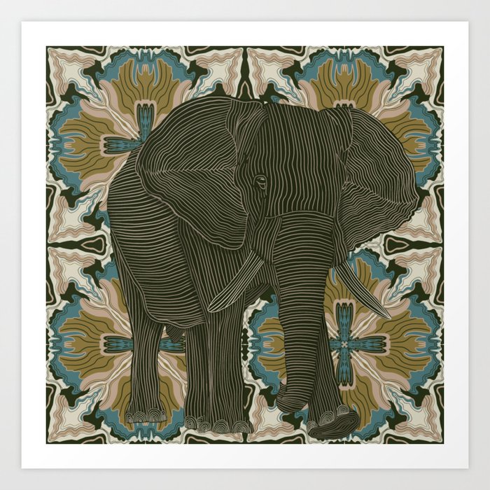 African Elephant Art Print