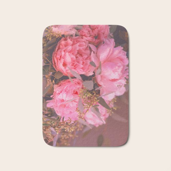 Red Flowers Bath Mat