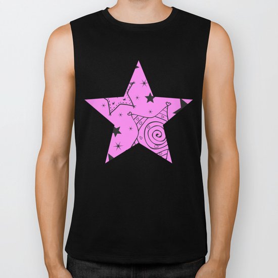 Stars are AMAZING in pink too Biker Tank