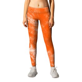 Solid Abstract Minimalist Art - Pantone® Orange 021 C by single_color_studio Leggings
