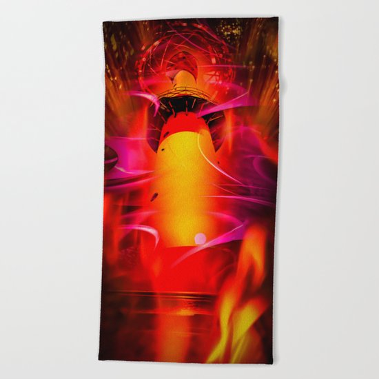 Lighthouse romance Beach Towel