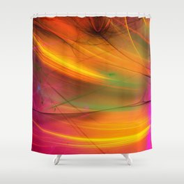 yellow abstract fractal background 3d rendering Shower Curtain