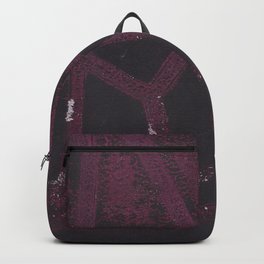Cathedral Window Backpack | Gelliprint, Painting, Ghostprint, Stencil, Red, Black 