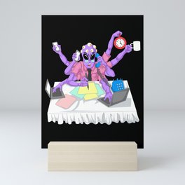 alien homework Mini Art Print