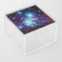 Fox Fur Nebula : Purple Teal Galaxy Acrylic Box