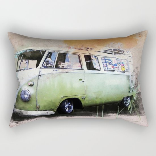 vintage volkswagen Rectangular Pillow