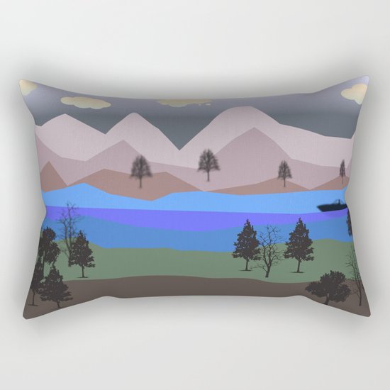Mountain Landscape Rectangular Pillow