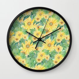 Sunflowers Pattern Wall Clock