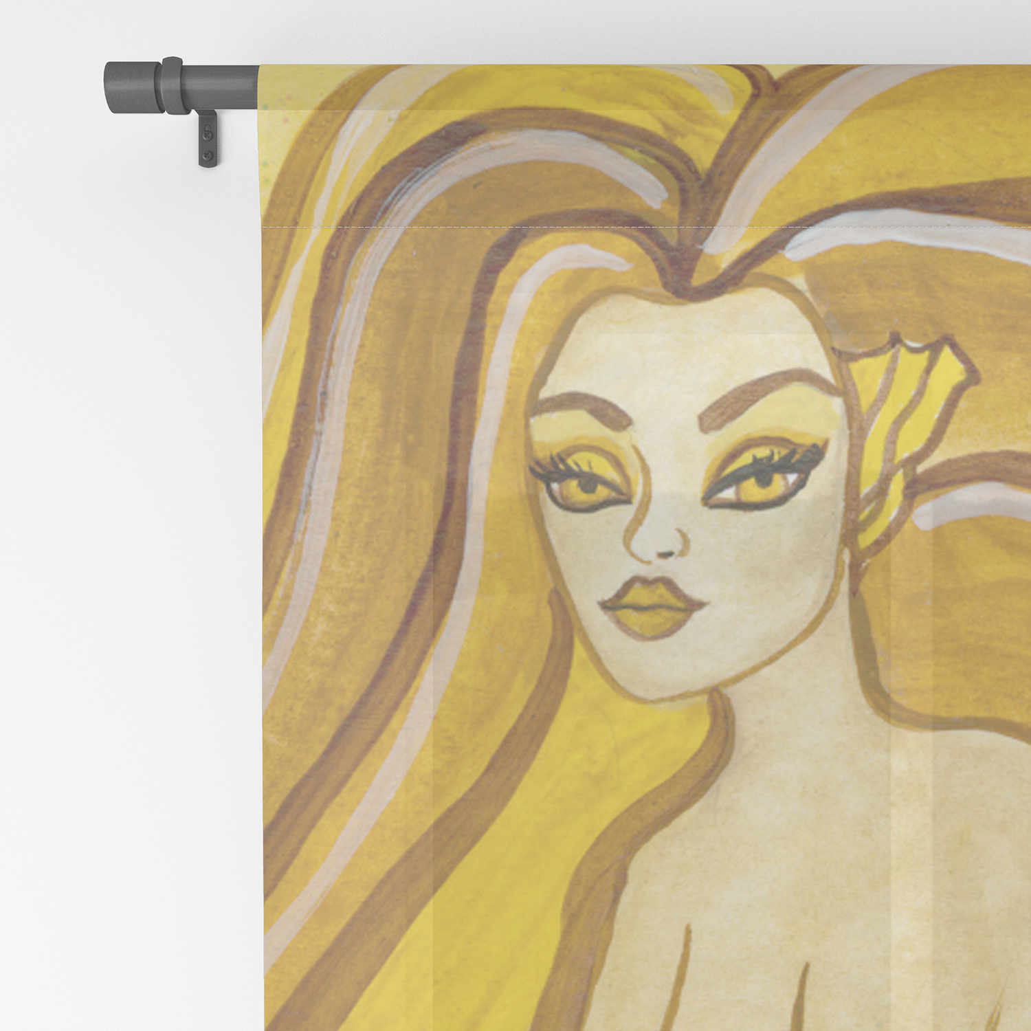 Scorpio Zodiac Mermaid Fantasy Art Astrology By Laurie Leigh Sheer Curtain By Laurieleighart