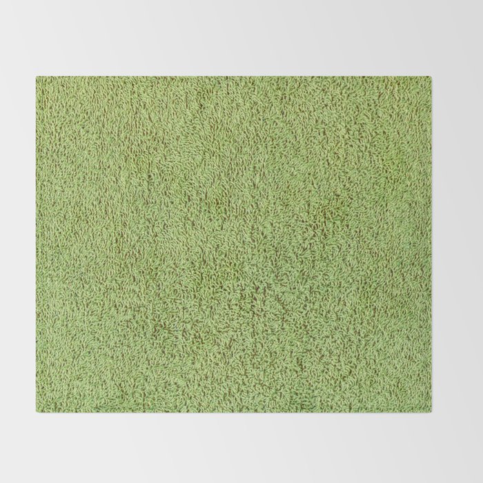 Retro Green Shag Pile Carpet Throw Blanket By Brucestanfieldartistpatterns Society6