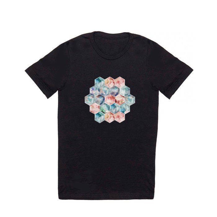 Earth and Sky Hexagon Watercolor T Shirt