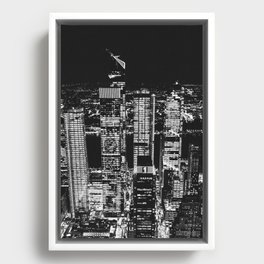 NYC Black and White Framed Canvas