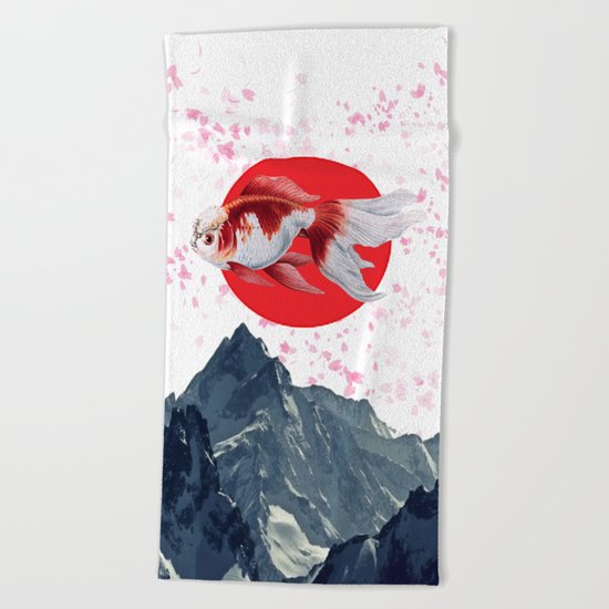 Japanese Fish Beach Towel