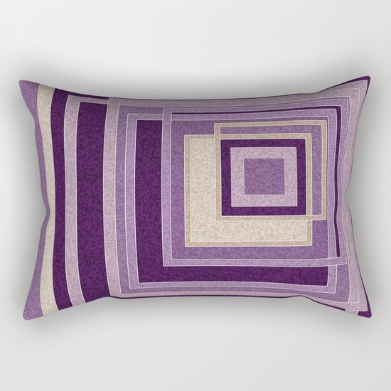 Abstract painting in purple and brown tones . Rectangular Pillow