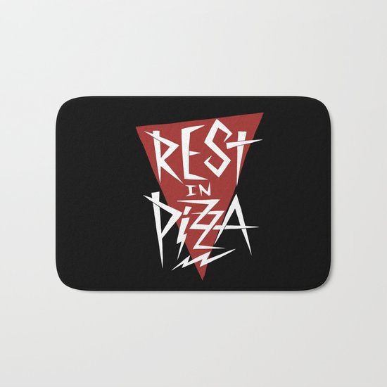 Rest in pizza Bath Mat