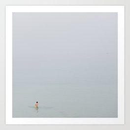 A boy in the sea with a yellow ball Art Print | Kids, Joy, Children, Infancy, Beach, Photo, Happiness, Blue, People, Sea 