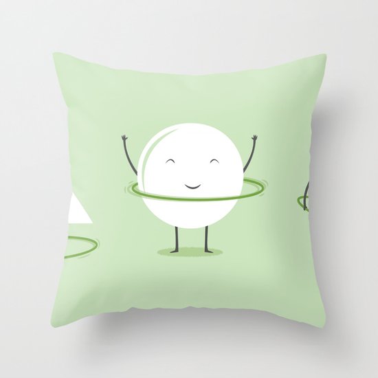 Hula-Hoop Champion Throw Pillow