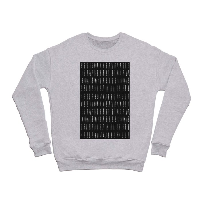 White vertical stripes over black background Crewneck Sweatshirt