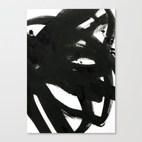 black on white 1 Canvas Print