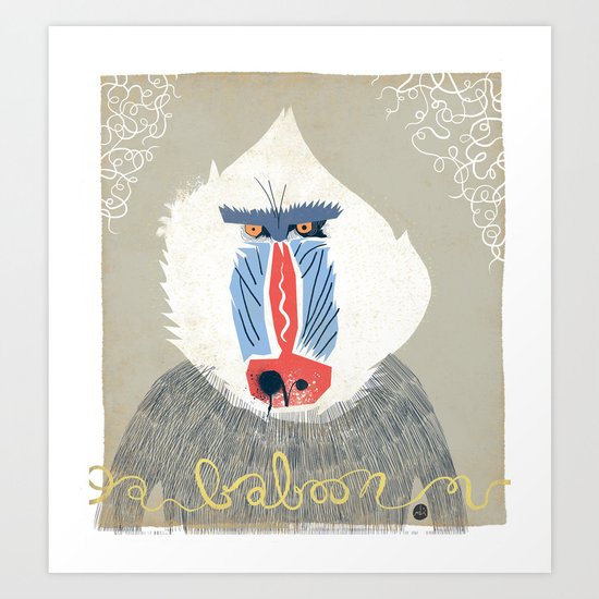 Baboon Art Print