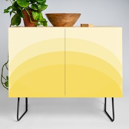 Four Shades of Yellow Curved Credenza