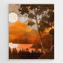 Peaceful Lake Sunset Jigsaw Puzzle