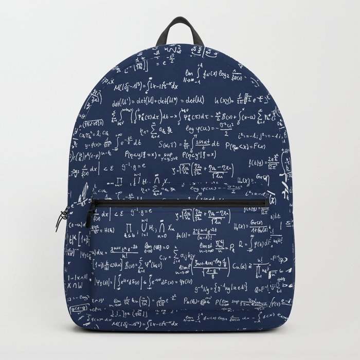 Math Equations // Navy Backpack