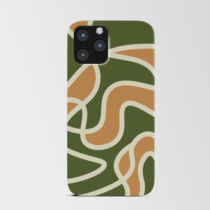 Messy Scribble Texture Background - Earth Yellow and Green iPhone Card Case