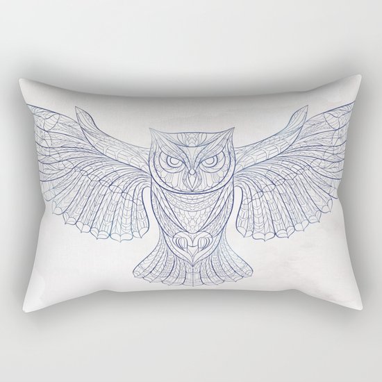 Ethnic Owl Rectangular Pillow