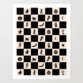 Halloween Checker - Classic Art Print
