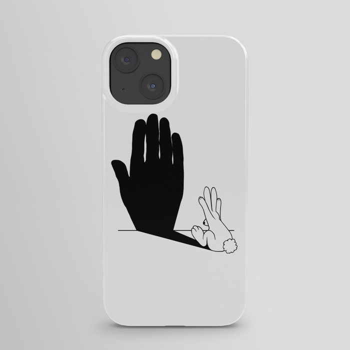 Rabbit Talk to the Hand Shadow iPhone Case
