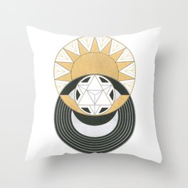 Day and Night (Merkaba) Throw Pillow