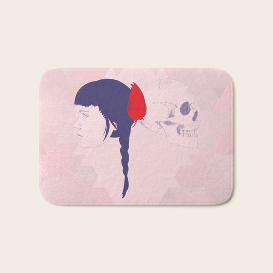 skull+face Bath Mat