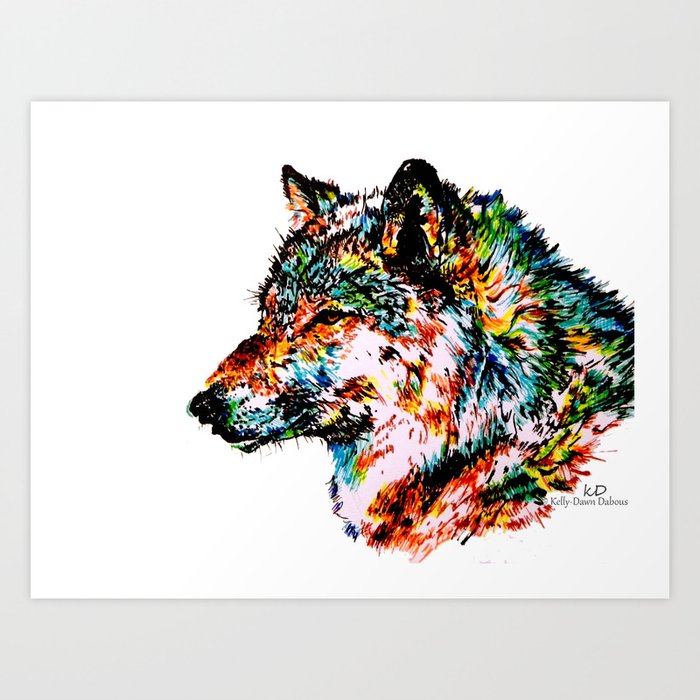 'Grey' Wolf Art Print
