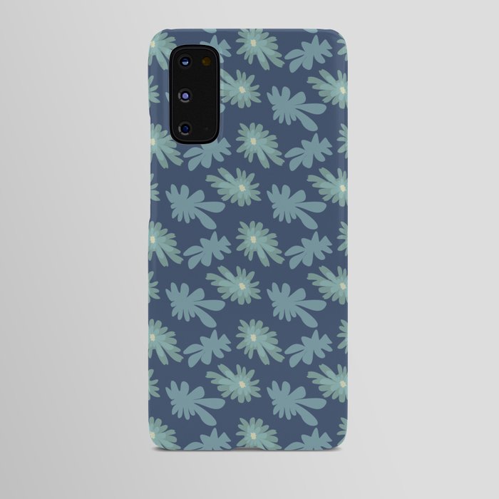 Wildflower Blue Bloom Pattern Android Case