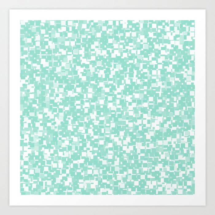 Beach Glass Pixels Art Print