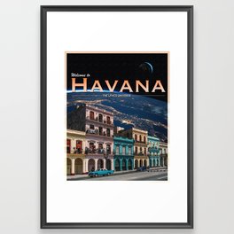 HAVANA POSTCARD. Framed Art Print