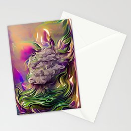 Lime Wet Damp Iridescent Nug Hightimes Weed Stationery Card