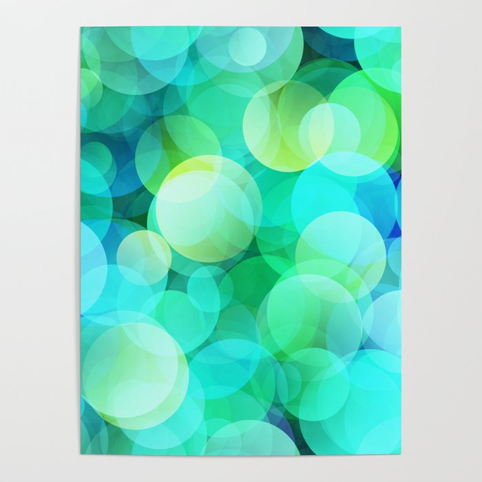 Green Bubble Poster