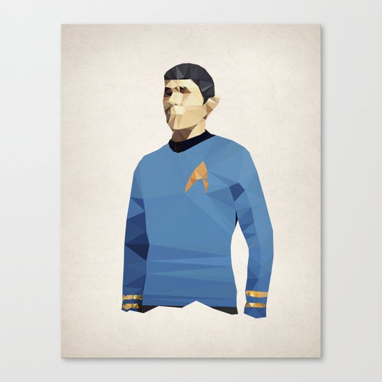 Polygon Heroes - Spock Canvas Print