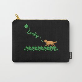 Lucky Golden Retriever Dog  St. Patricks Day Gift Carry-All Pouch