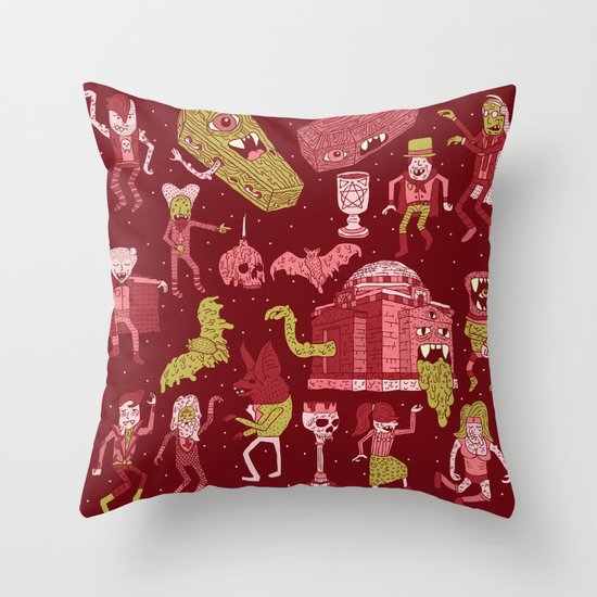 Wow! Vampires! Throw Pillow