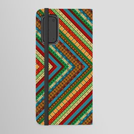 Colored african geometrical motifs background Android Wallet Case