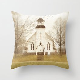 Country Church Throw Pillow