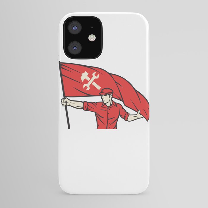Worker Holding A Flag Industry Poster Design For Labor Day Iphone Case By Tribaliumart Society6 Worker Holding A Flag Industry Poster Design For Labor Day Iphone Case By Tribaliumart Society6