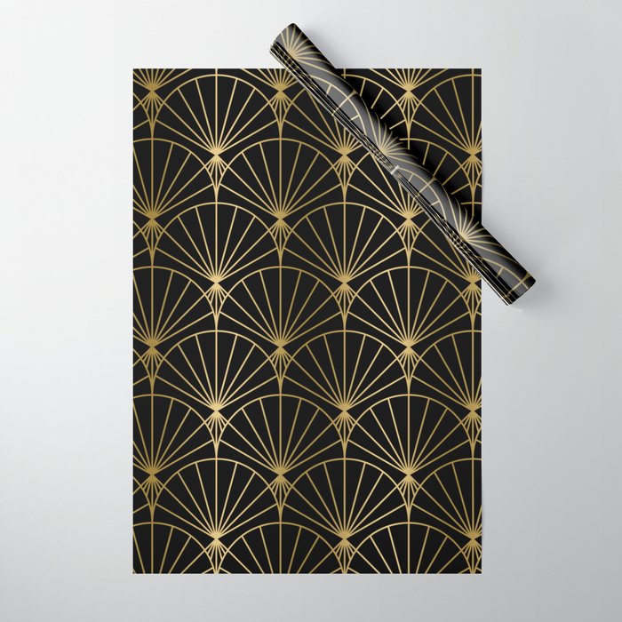 Geometric Gold Wrapping Paper